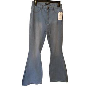 JC & JO Womens Light Blue Bell Bottom Jeans L Size new